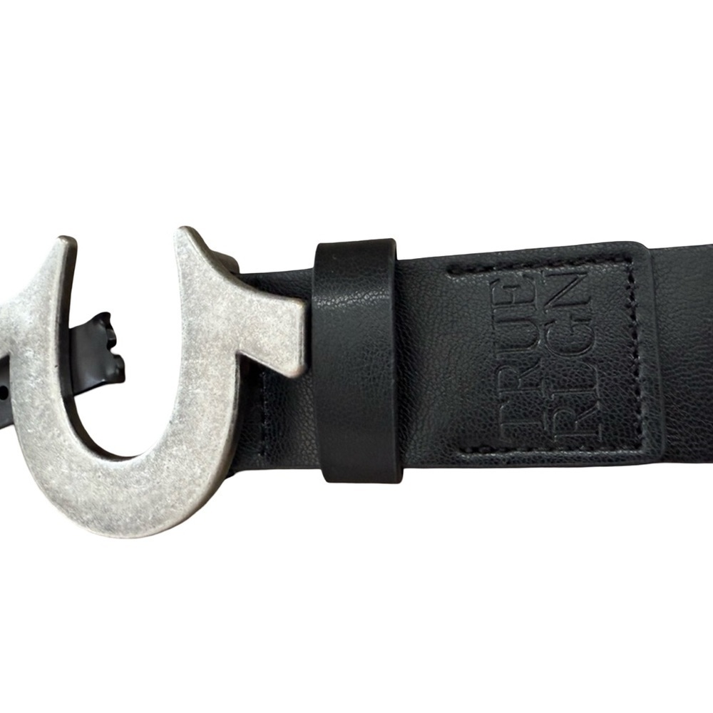 True Religion Black Belt Bag with Silver Accent